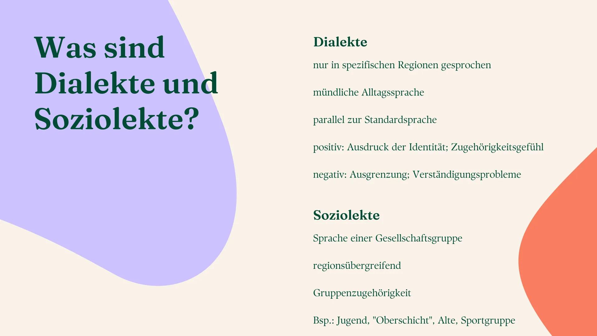 Sprache
Sprachvarietäten und Spracherwerbsmodelle
Linda Leyendecker Inhalt
Sprachvarietäten und ihre gesellschaftliche
Bedeutung
Sprachwande