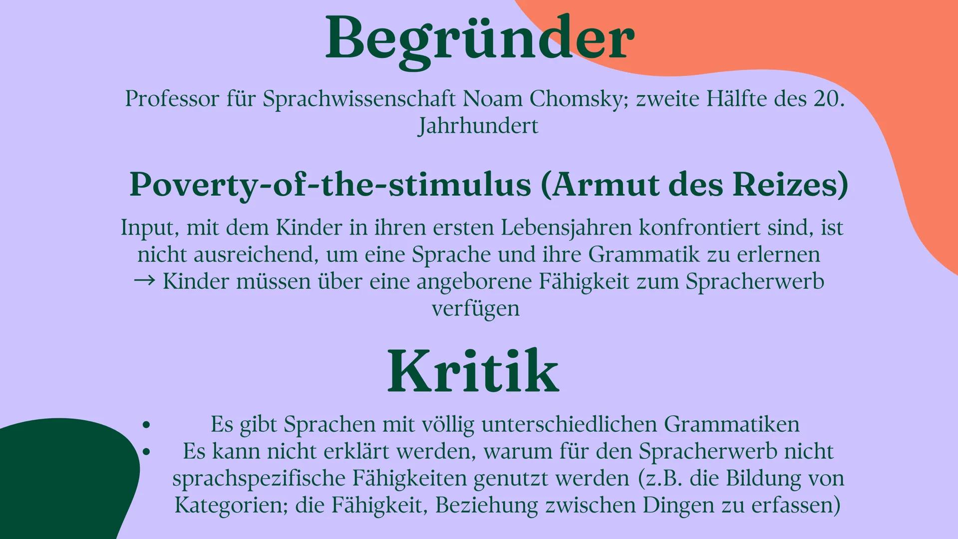 Sprache
Sprachvarietäten und Spracherwerbsmodelle
Linda Leyendecker Inhalt
Sprachvarietäten und ihre gesellschaftliche
Bedeutung
Sprachwande