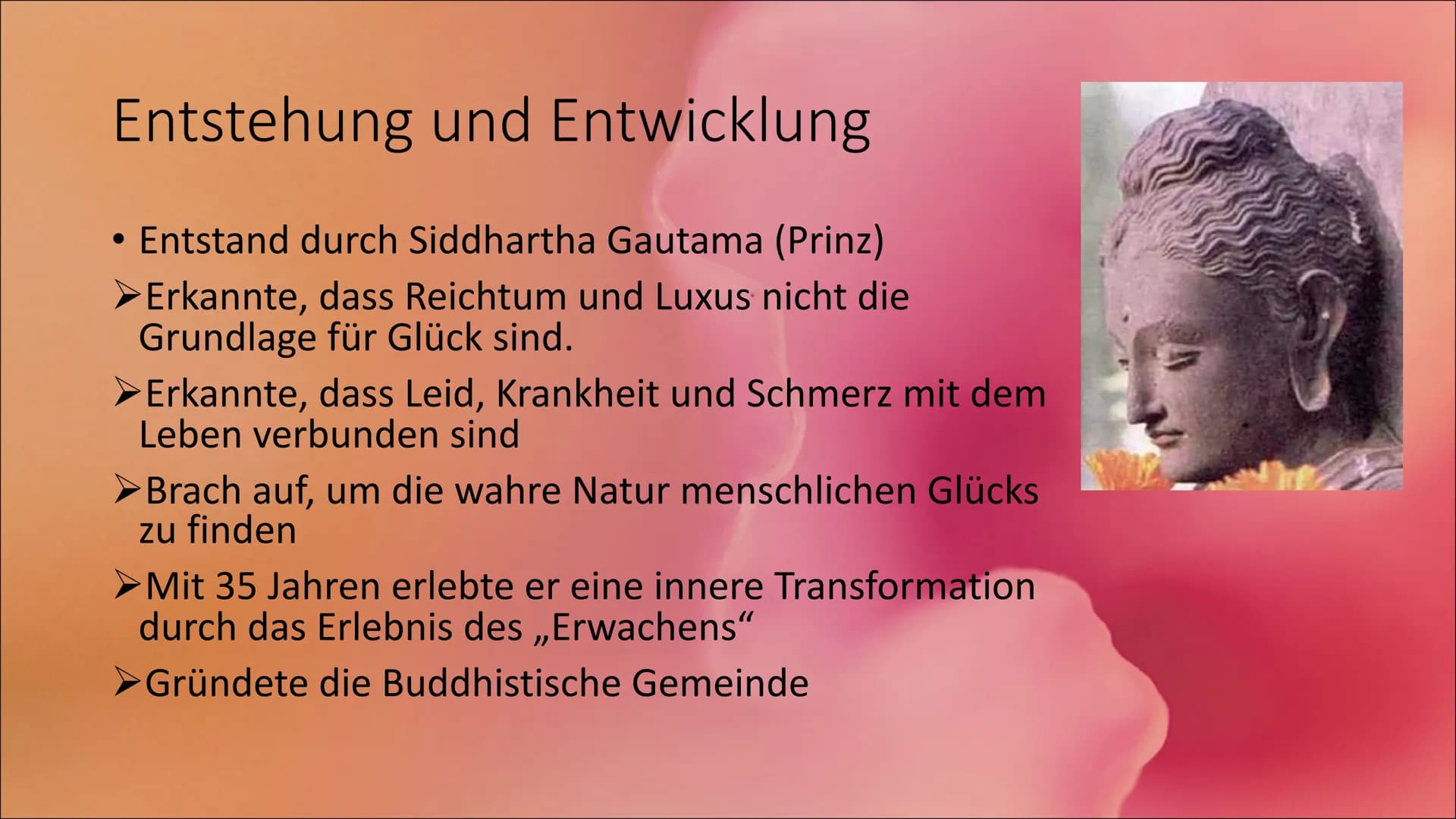 Im Kreislauf der Wiedergeburten -
das Menschenbild des Buddhismus Inhaltsverzeichnis
Grundinformationen über den Buddhismus
Buddha
Entstehun