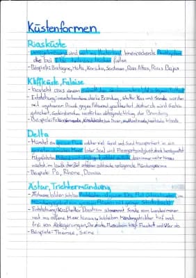 Know Küstenformen/Küstenarten/Küstentypen (Riasküste, Kliffküste, Delta, Ästur,Ausgleichsküste, Fjorde) thumbnail