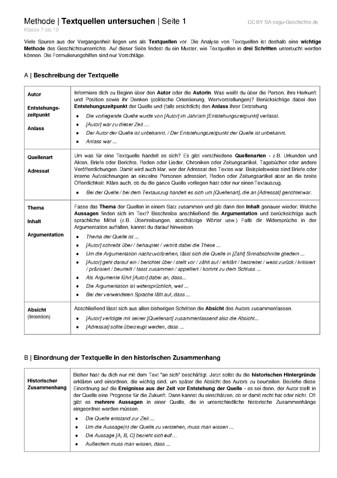 Quellenanalyse