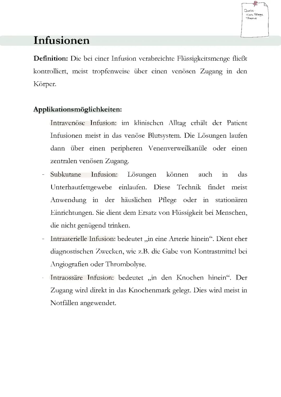 Infusionen
