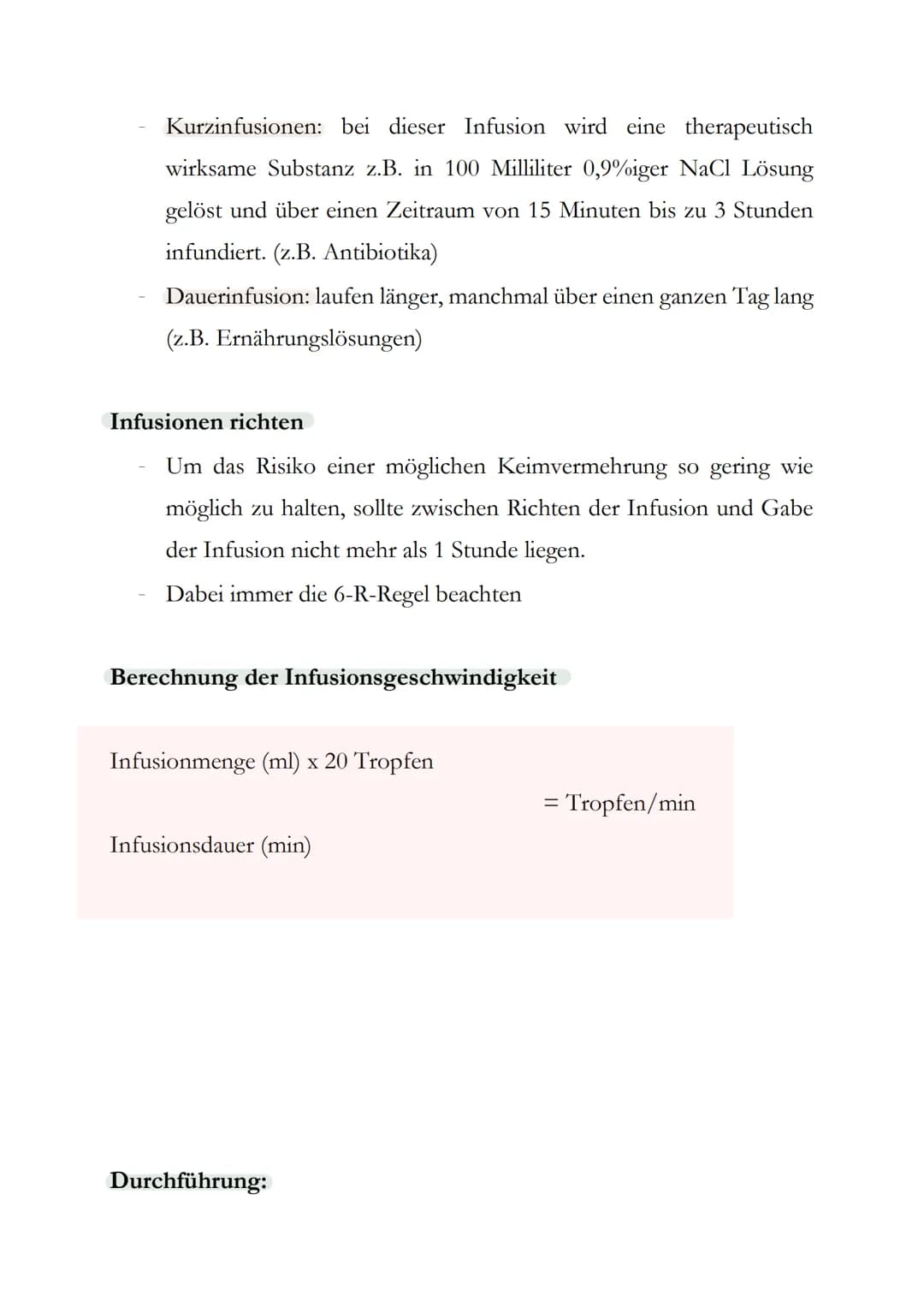 fil
Quelle
iCare Pflege
Thiemie
Infusionen
Definition: Die bei einer Infusion verabreichte Flüssigkeitsmenge fließt
kontrolliert, meist trop
