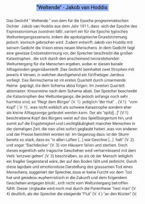 Know Gedichtsanalyse - Jakob van Hoddis "Weltende" - Expressionismus  thumbnail