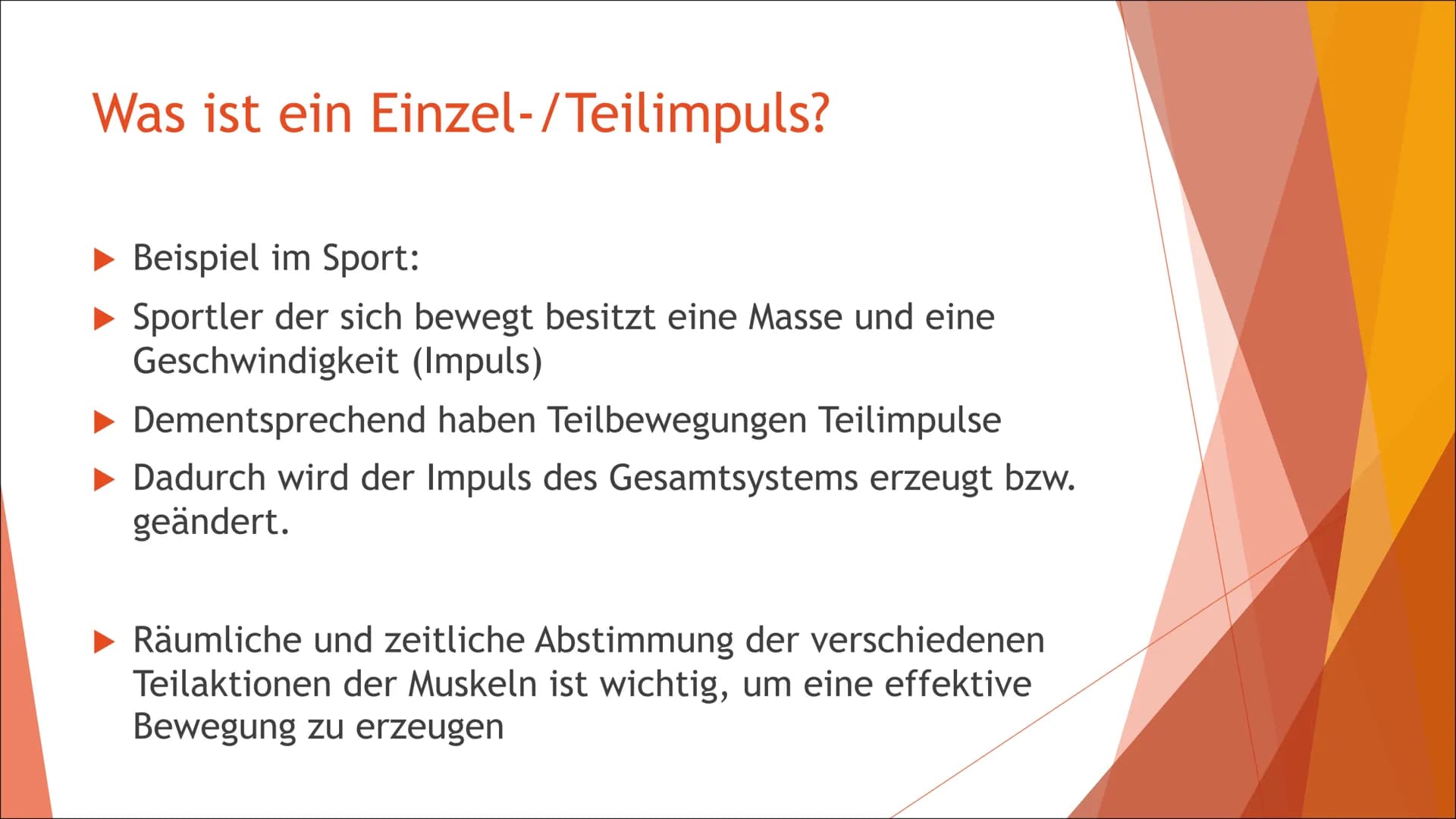 Der Impuls
இருதய
Von Lara Inhalt:
Was ist ein Impuls?
Was ist ein Einzel-/Teilimpuls
Die Impulsübertragung
▶ Der Impulserhaltungssatz
▶ 2.+3
