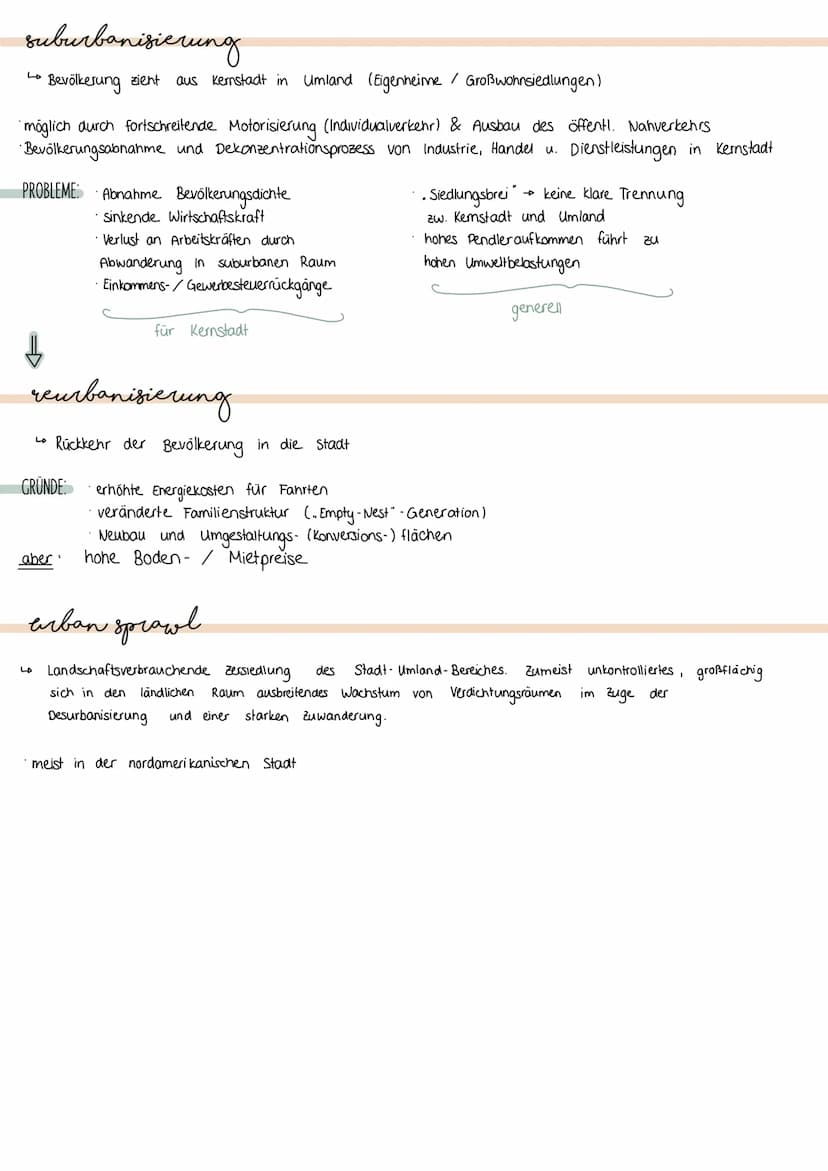 Stadtgeographie
Verstädterung weltweit
VERSTÄDTERUNG Zunahme der in Städten lebenden Bevölkerung (natürliches Wachstum der städtischen Bevöl