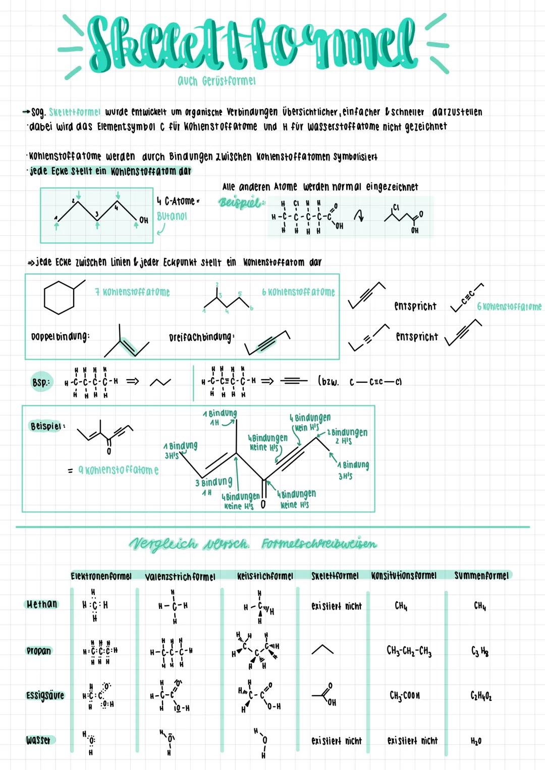 Skelettformel (Gerüstformel)