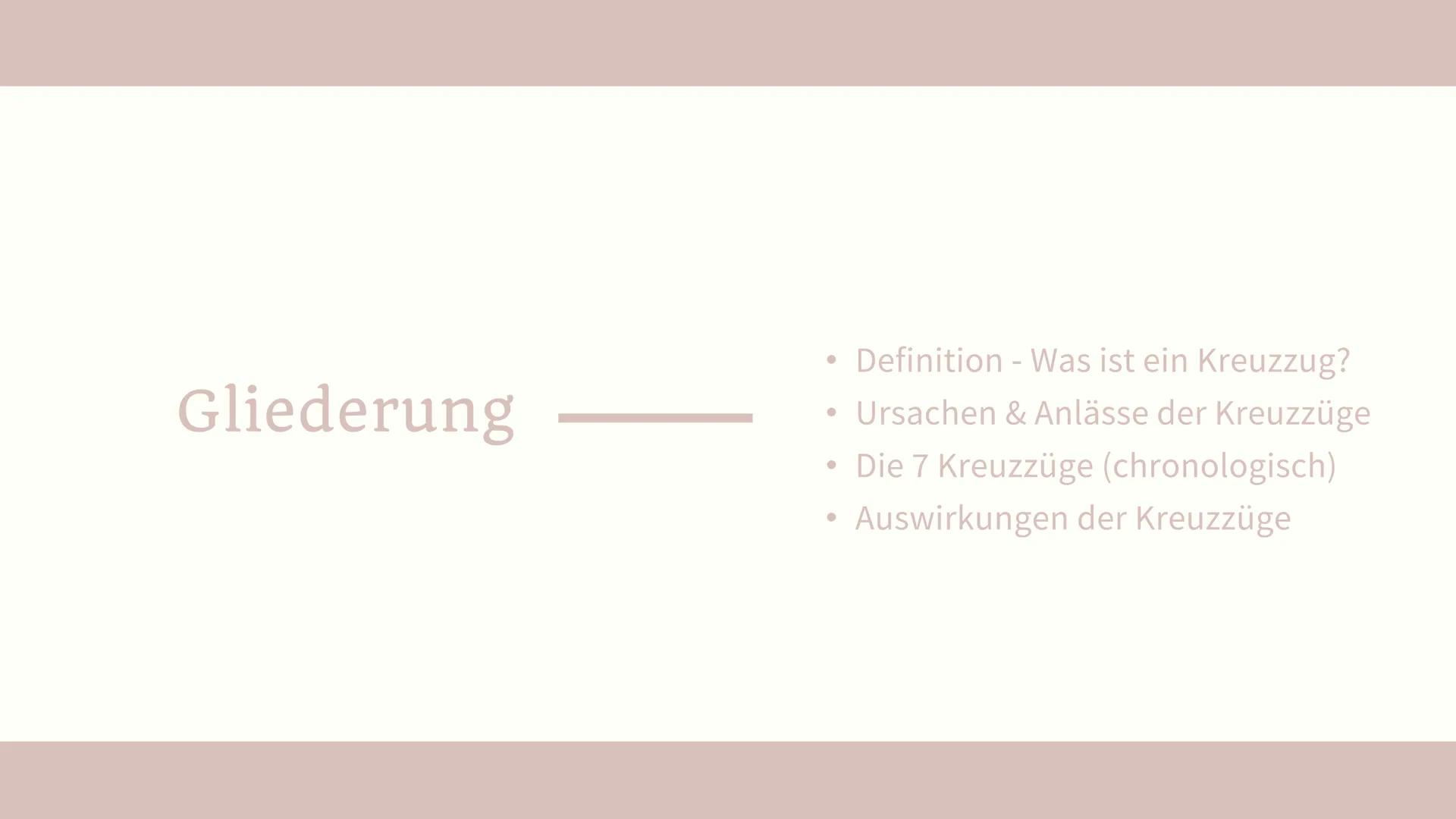 # Die Kreuzzüge

Präsentation von Esra Yilmaz, Sahsenem Koc Gliederung

• Definition - Was ist ein Kreuzzug?
• Ursachen & Anlässe der Kreuzz