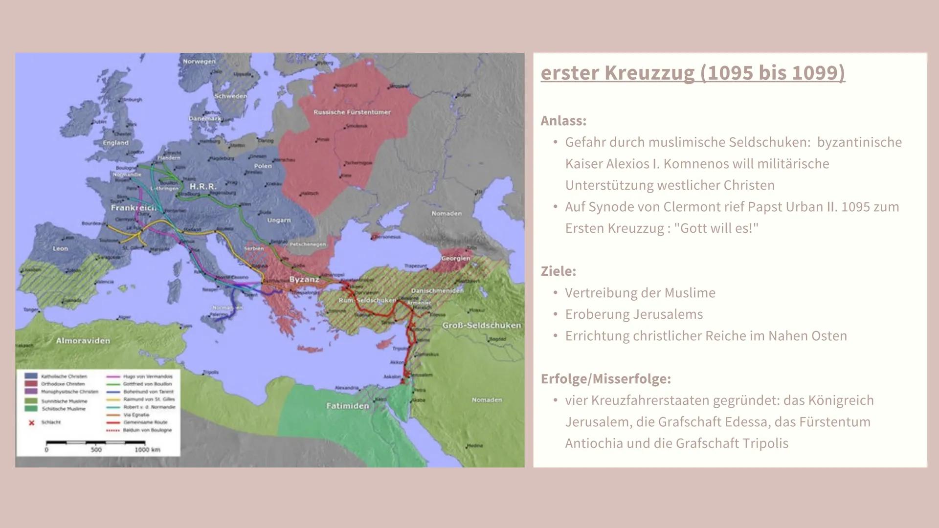 # Die Kreuzzüge

Präsentation von Esra Yilmaz, Sahsenem Koc Gliederung

• Definition - Was ist ein Kreuzzug?
• Ursachen & Anlässe der Kreuzz