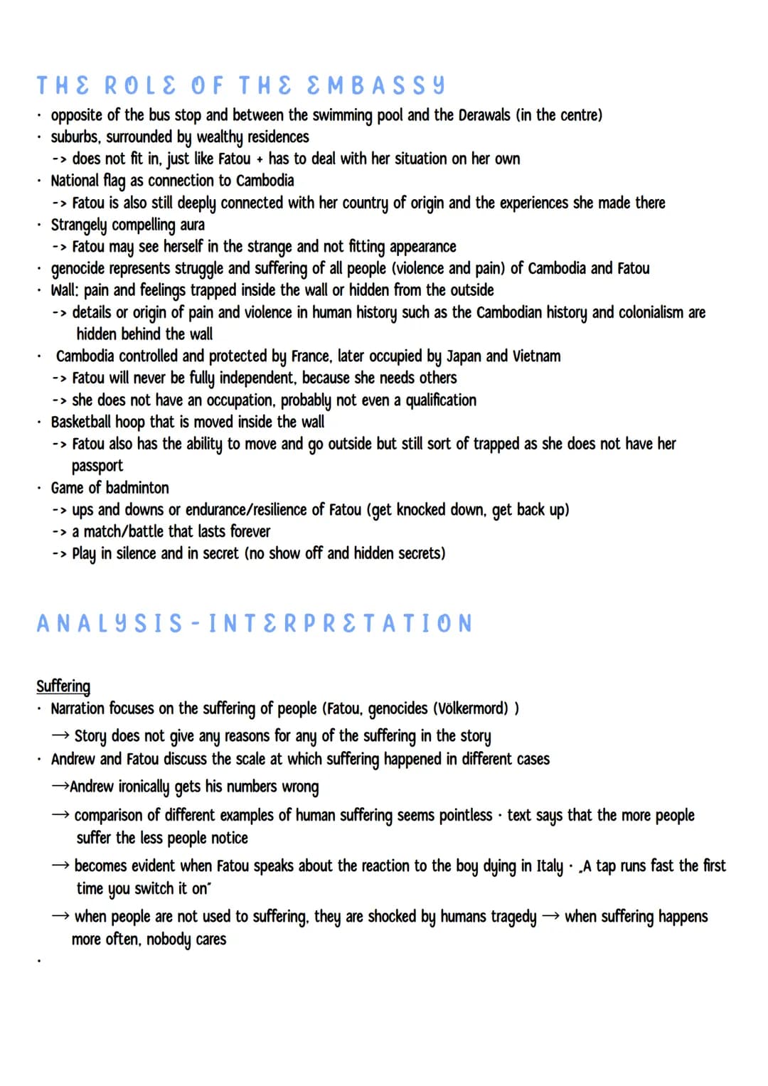 the embassy of Cambodia - Zadie Smith
GENERAL INFORMATION
setting: North London, district of Willesden
Narrative structure:
• Fatou: first-p