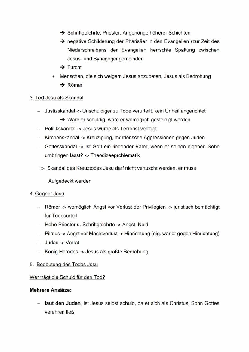 Themen:
Passion / Passionserzählungen Jesu
Auferstehungserzählungen
Widerstände gegen Jesu
Bedeutungen des Todes Jesu -> Kreuz, Rolle des Go
