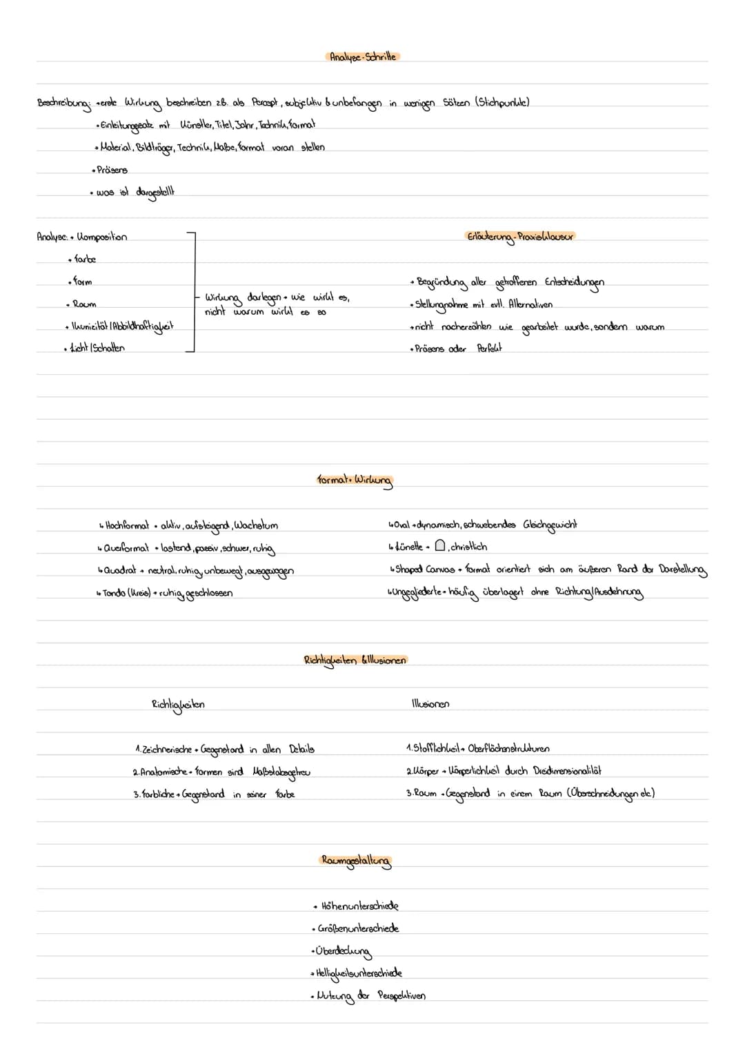 Beschreibung: +erele Wirkung beschreiben 2.B. als Percept, subjektiv & unbefangen in wenigen Säteen (Stichpunkte).
• Einleitungeeate mit Kün