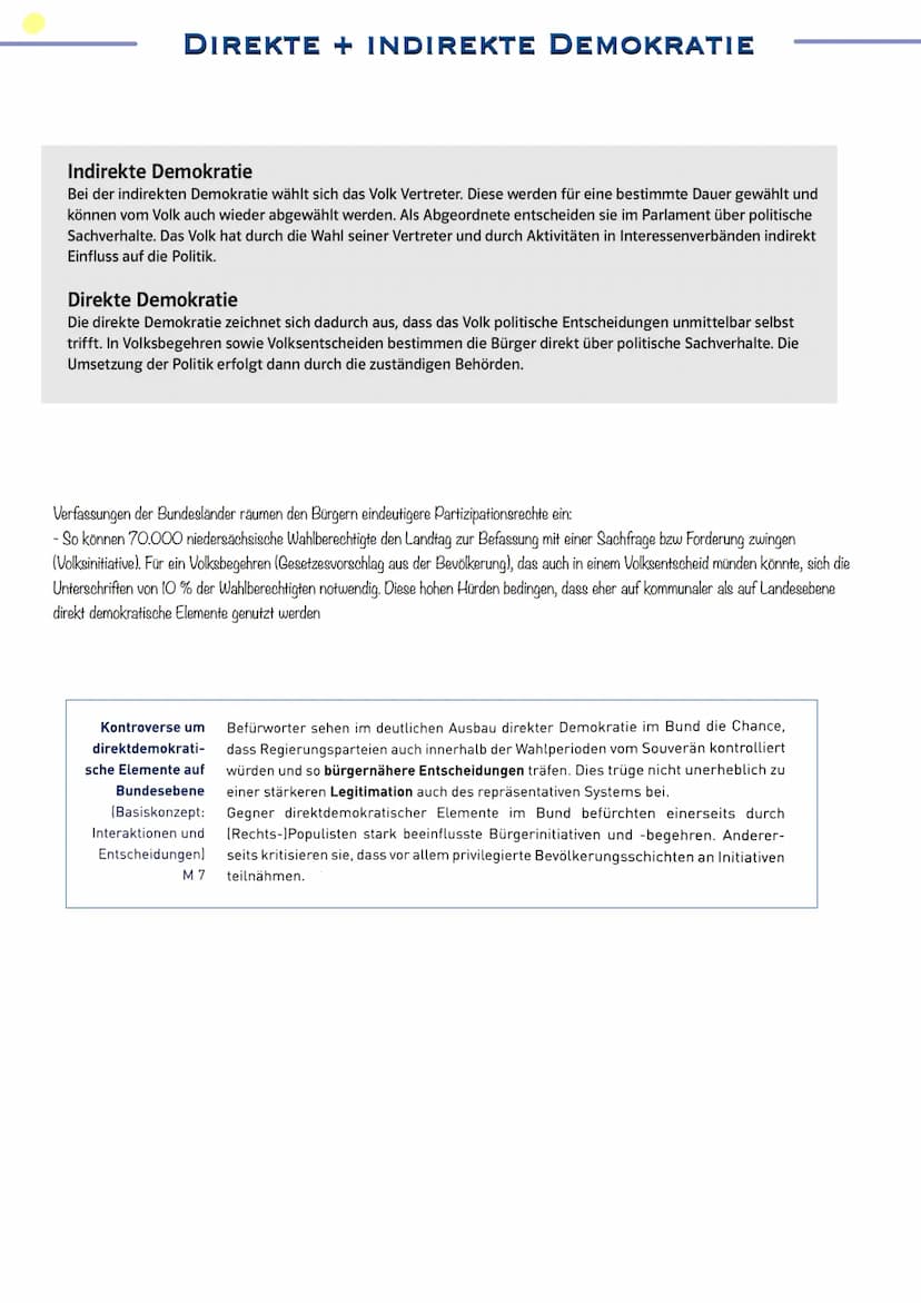 PARTIZIPATION
IN DER
DEMOKRATIE
ENTWICKLUNG
POLITISCHER
TEILHABE DIREKTE + INDIREKTE DEMOKRATIE
Indirekte Demokratie
Bei der indirekten Demo
