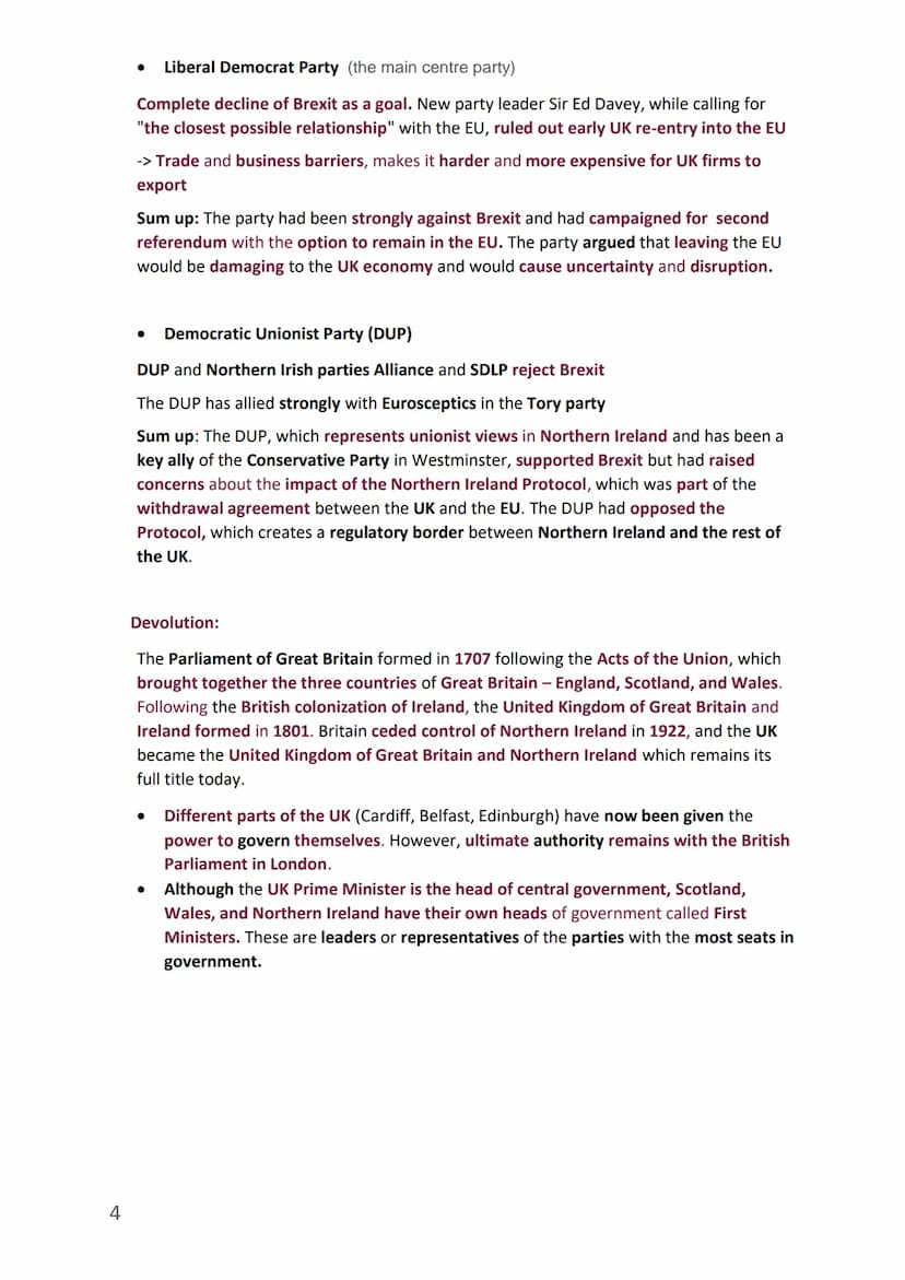 Abitur Schwerpunkt: The United Kingdom - diverse and
disunited? Michelin Boachie
Grundkenntnisse des politischen Systems
The United Kingdom 