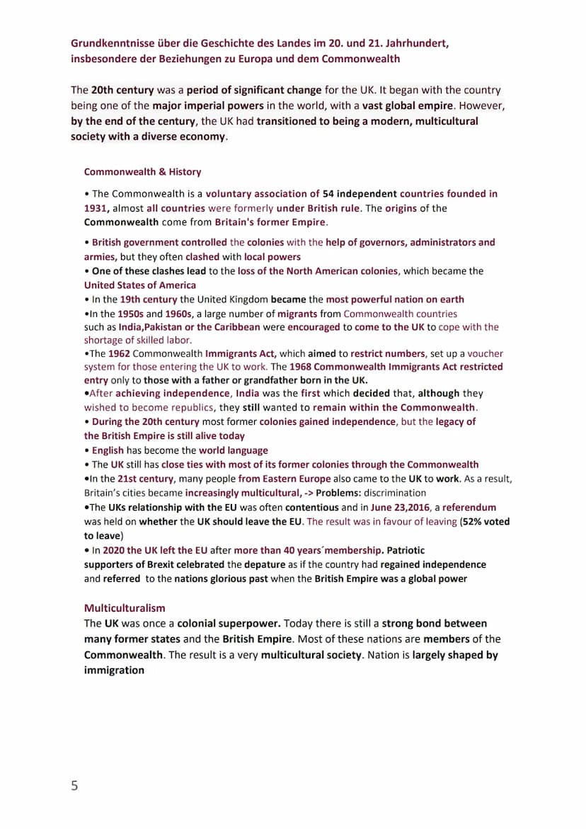Abitur Schwerpunkt: The United Kingdom - diverse and
disunited? Michelin Boachie
Grundkenntnisse des politischen Systems
The United Kingdom 
