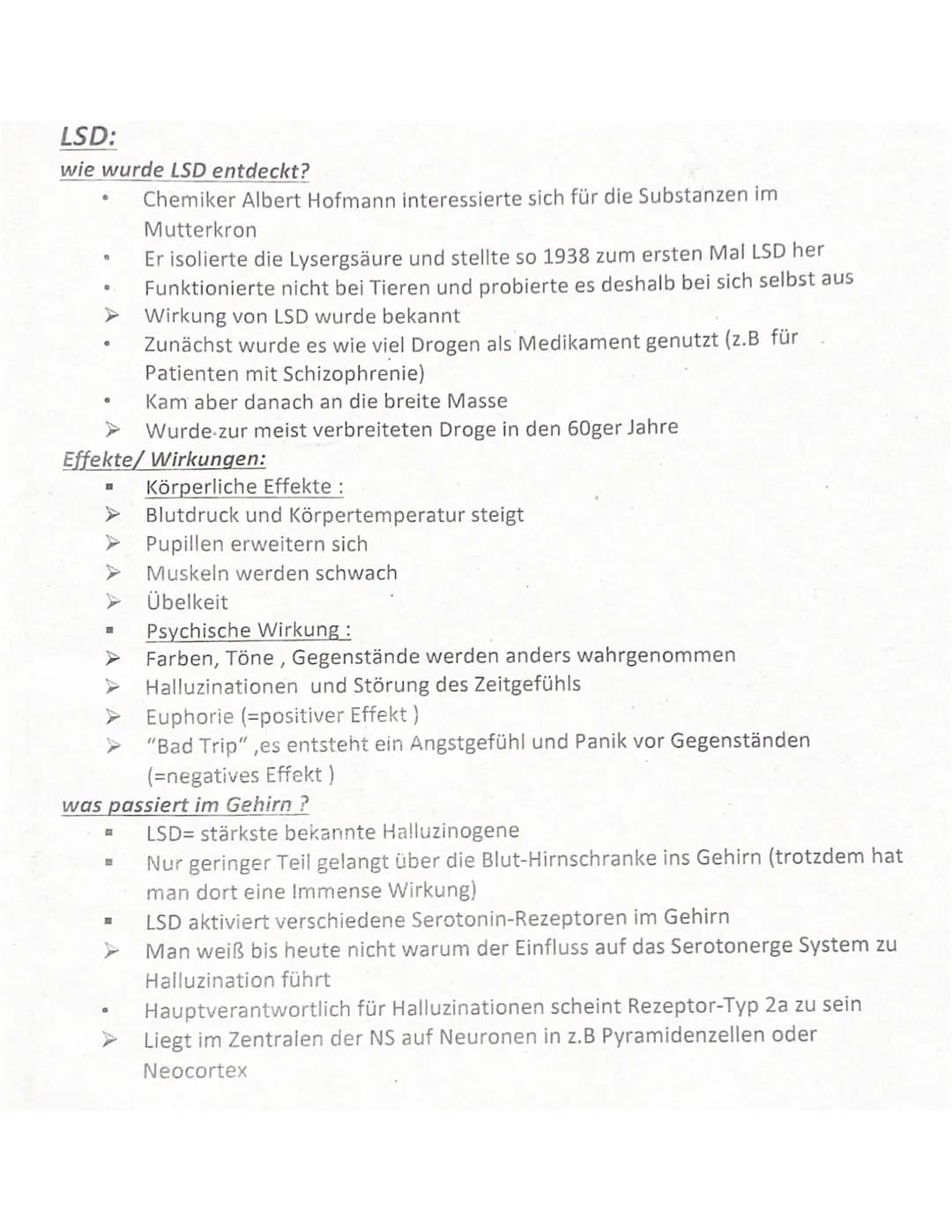 LSD:
wie wurde LSD entdeckt?
0
0
Chemiker Albert Hofmann interessierte sich für die Substanzen im
Mutterkron
Er isolierte die Lysergsäure un