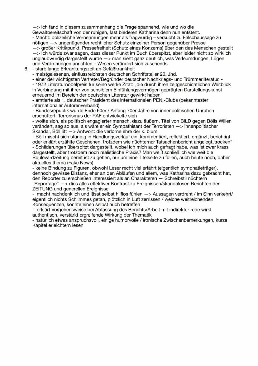 Die verlorene Ehre der Katharina Blum
Oder: Wie Gewalt entstehen und wohin sie führen kann
Autor: Heinrich Böll
Erschienen: 1974
stark gegli