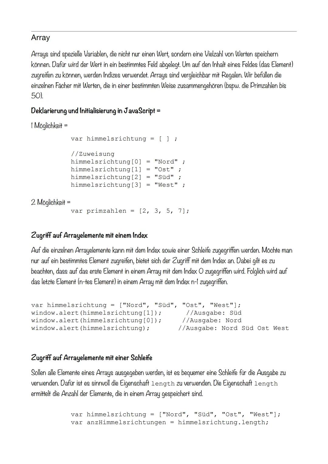 Informatik Lernzettel J2 Nr.1
Datenstrukturen
Eine Datenstruktur ist ein Objekt zur Speicherung und Organisation von Daten, die in einer bes