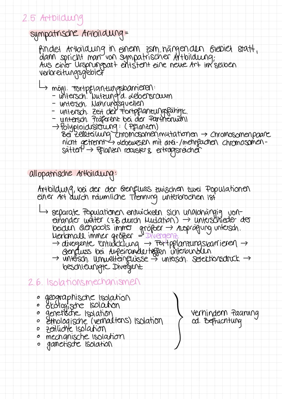 Bio Klausur
1. Biodiversital & Evolutionstheorien
1.1 Biodiversität
=
Vielfalt der Arten + Fähigkeit einer Art, Individuen mit unterschiedl.