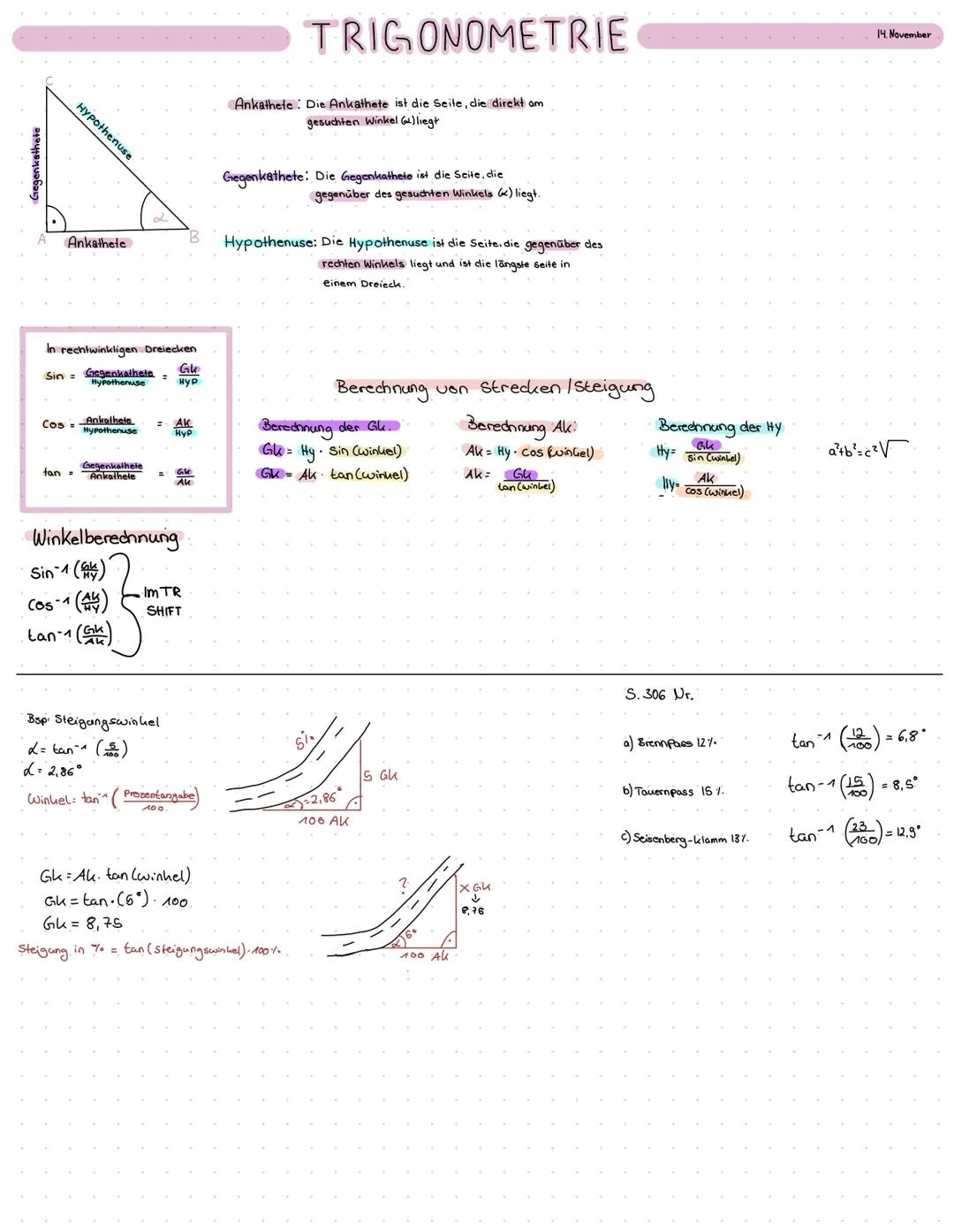 Trigonometrie Mahte 