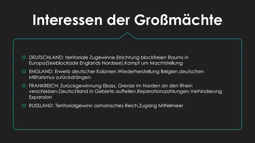Der erste Weltkrieg - die
,,Urkatastrophe“ des 20. Jahrhunderts
VORGESCHICHTE UND AUSBRUCH Bündnisse
O Um 1914 war Europa in zwei Seiten ges