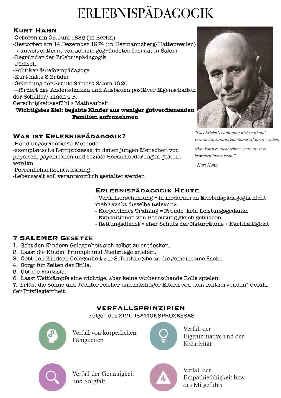 Erlebnispädagogik (Kurt Hahn)