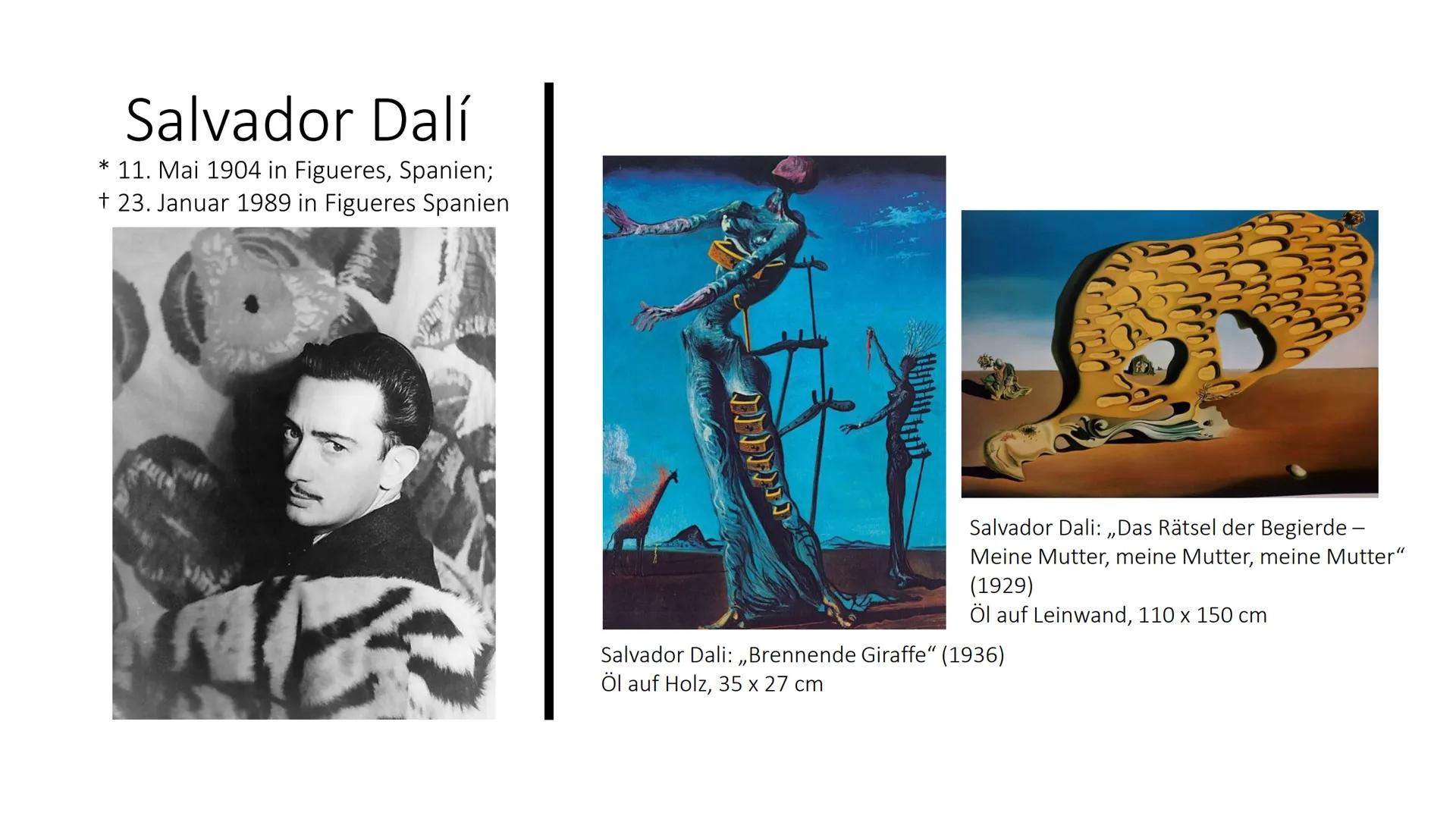 SURREALISMUS
Präsentation von
Salvador Dali: ,,Die Beständigkeit der Erinnerung" (1931)
Öl auf Leinwand; 24,1 x 33cm Gliederung
1. Definitio