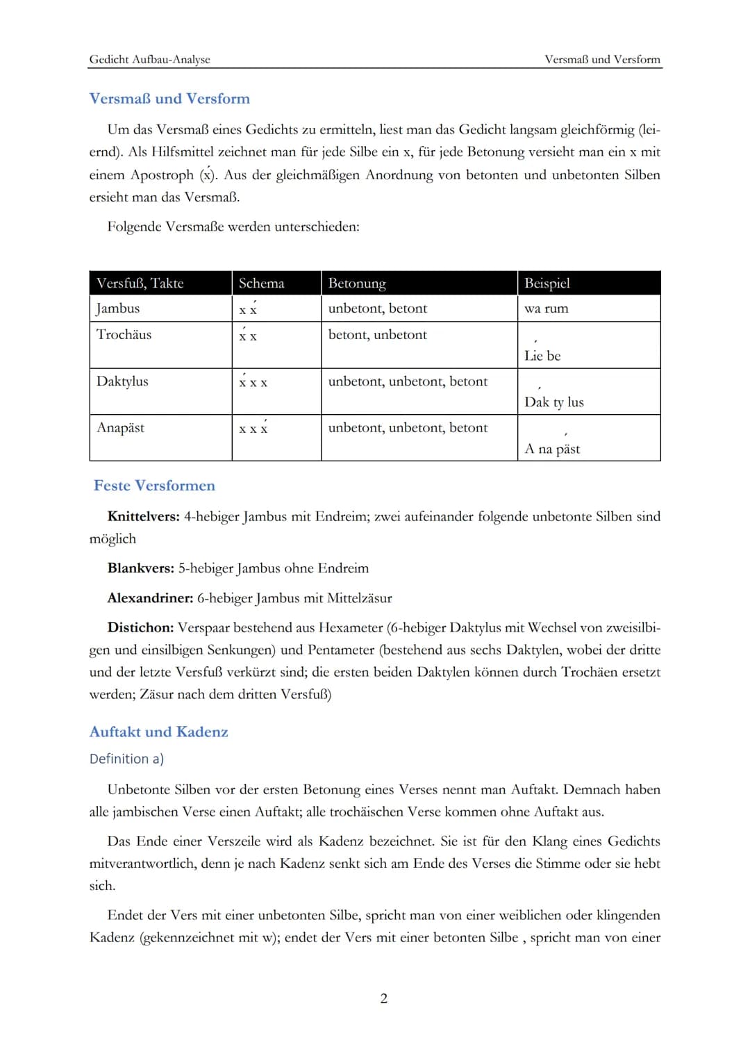 Gedicht Aufbau-Analyse
Gedicht Aufbau-Analyse
Der Sprecher im Gedicht
Definition a): Das lyrische Ich
Der Sprecher im Gedicht
Ist der Sprech