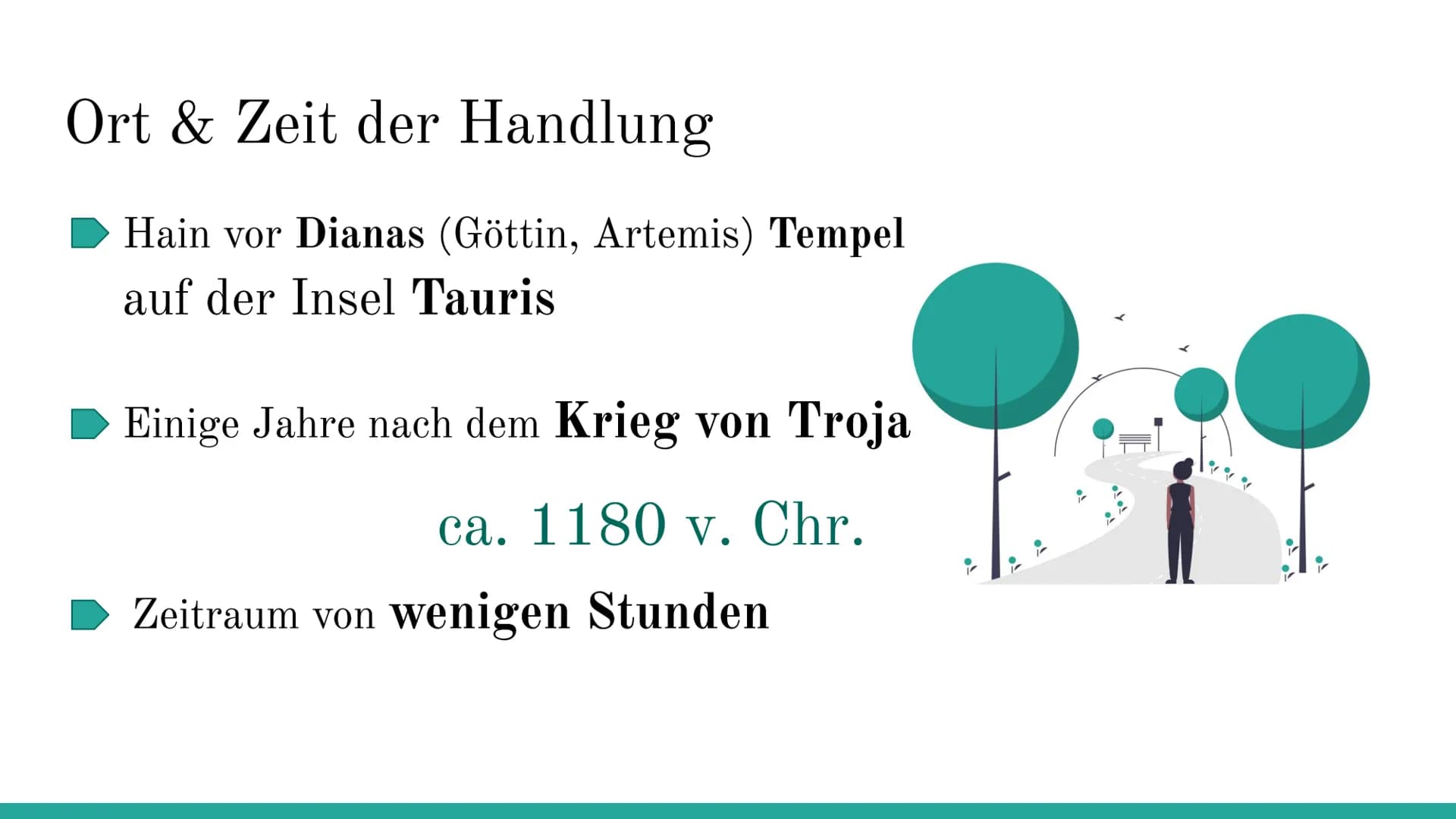 Iphigenie auf Tauris
Dramenpräsentation von Luan Mottaghy Ort & Zeit der Handlung Ort & Zeit der Handlung
Hain vor Dianas (Göttin, Artemis) 