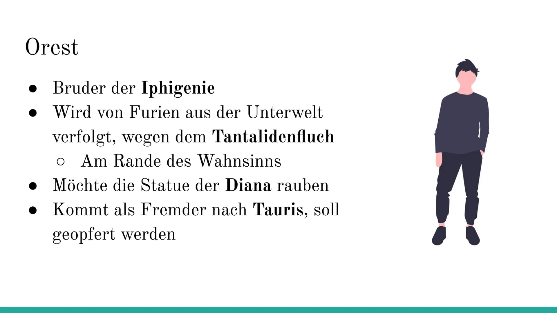 Iphigenie auf Tauris
Dramenpräsentation von Luan Mottaghy Ort & Zeit der Handlung Ort & Zeit der Handlung
Hain vor Dianas (Göttin, Artemis) 
