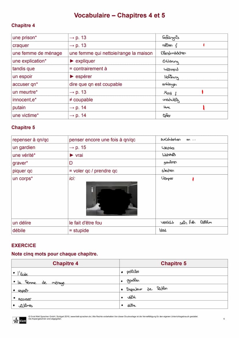 ●
• un détective
polices
bandit
enquêteur (Ermittles)
tema (Zeuge)
voleur (Dieb)
un
• Un
• Un
● un
Personnes
osminel
une victime (Opfes)
• u