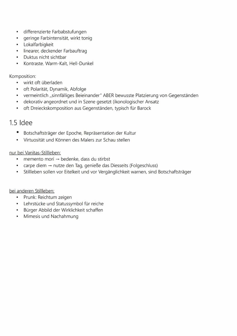 ABI Lernzettel
ABBILD UND IDEE
Werkbetrachtungsschema Malerei
Werkbetrachtungsschema Fotografie
1. Barockstillleben - Stillleben
2. Caspar D