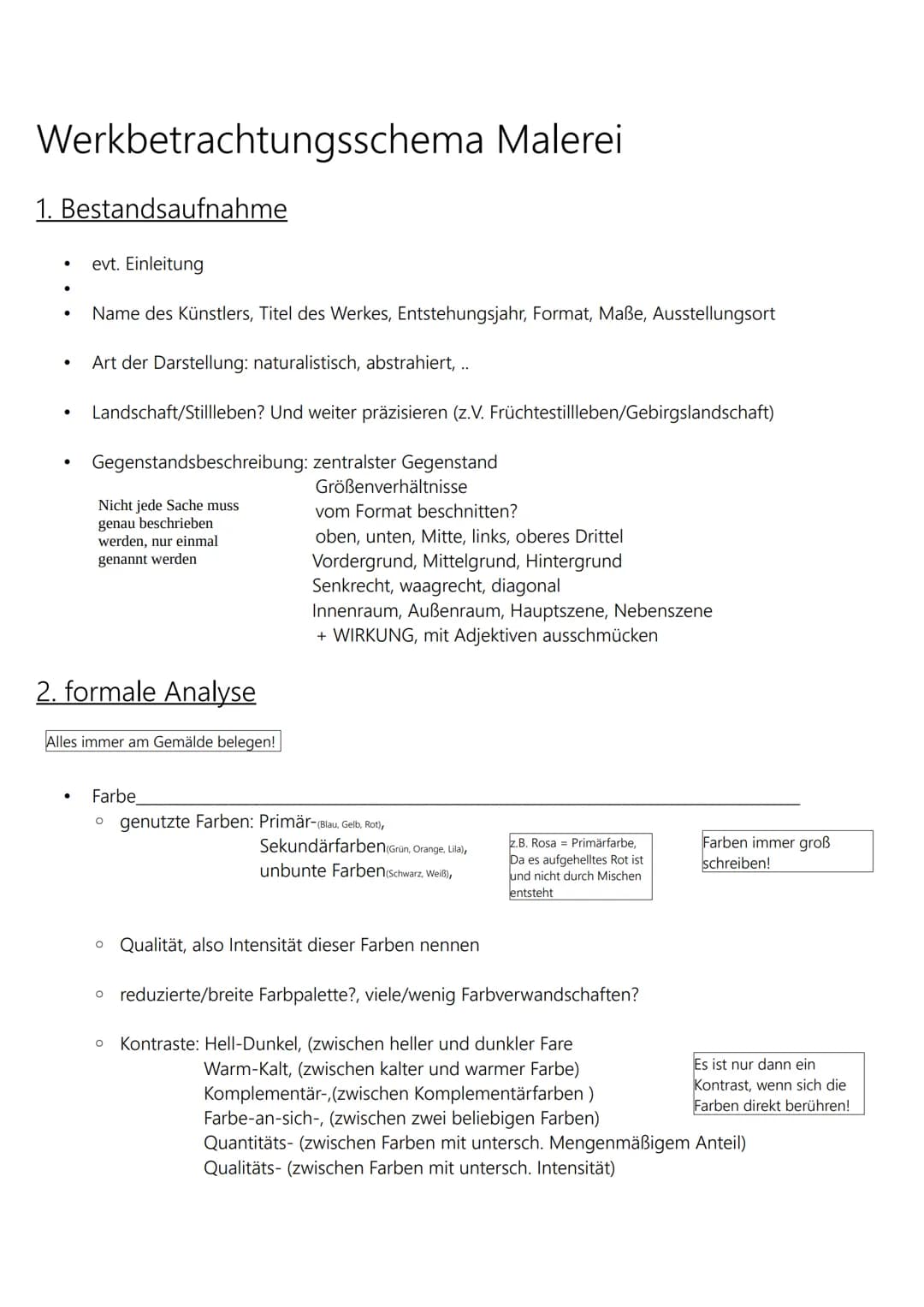 ABI Lernzettel
ABBILD UND IDEE
Werkbetrachtungsschema Malerei
Werkbetrachtungsschema Fotografie
1. Barockstillleben - Stillleben
2. Caspar D