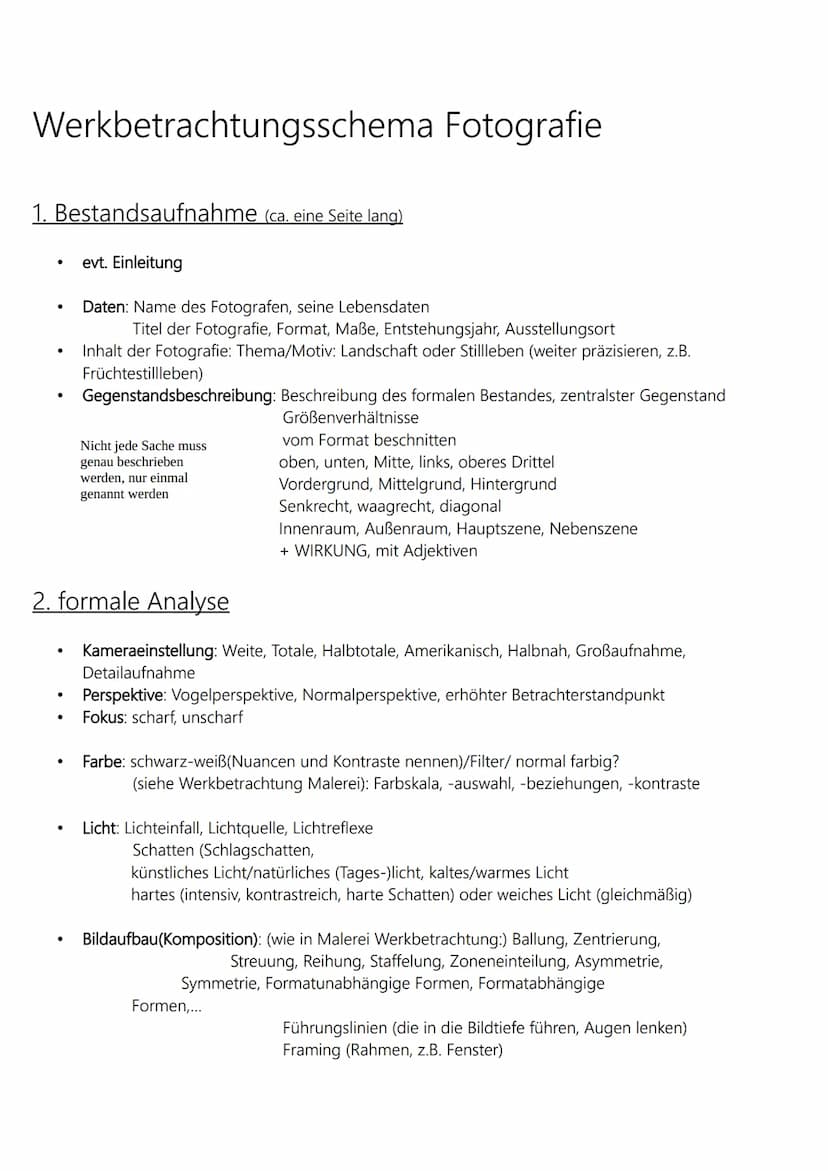 ABI Lernzettel
ABBILD UND IDEE
Werkbetrachtungsschema Malerei
Werkbetrachtungsschema Fotografie
1. Barockstillleben - Stillleben
2. Caspar D