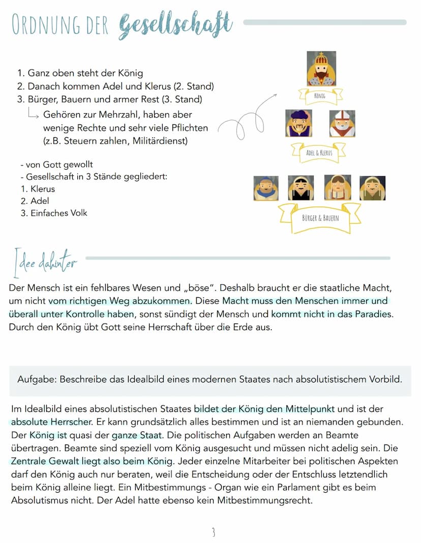 Aufgabe: Erklärt den Begriff Absolutismus. Welches Staatsverständnis steckt dahinter?
Definition
Der Absolutismus bezeichnet die Zeit im 17.