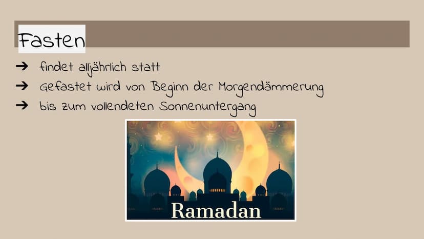 Islam Inhalt
➜ Allgemeines
➜ Koran
→ Pilgerfahrt
→ Fünf Säulen
Fasten
Gebet
Quellen
GIST
DER
0000
3232
COFFEIN
FRA Allgemeines
→ Monotheisti