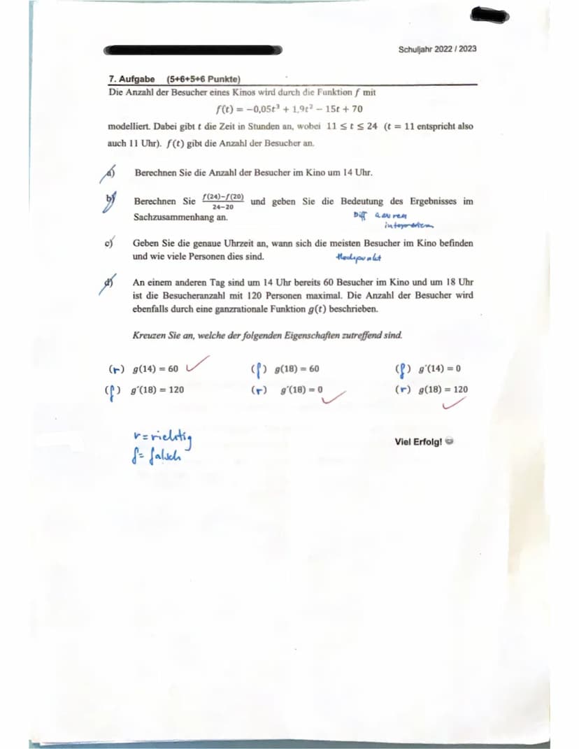 Name:
Fach
Datum
3. Klausur
15.03.2023
behr
Mathe
gut ☺
1
17.3 23
HAGE 3. Klausur
Mathematik Eph GK3
Thema: Mittlere und Momentane Änderungs
