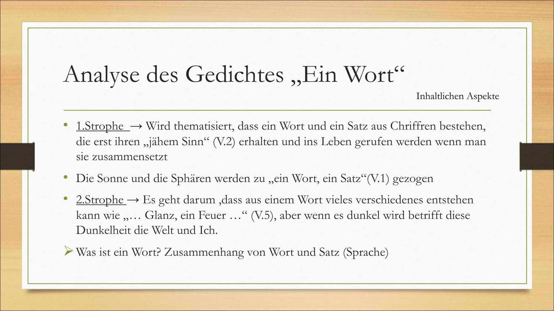 Ein Wort (1941)
Gottfried Benn
Naomi Milbers Gliederung
Infos über Gottfried Benn
Analyse des Gedichtes ,,Ein Wort"
• Fazit
●
Quellen
→Inhal