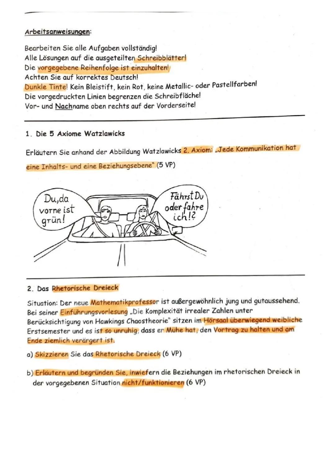 Einfache Erklärungen und Beispiele: 5 Axiome Watzlawick, Rhetorisches Dreieck und 4-Seiten-Modell