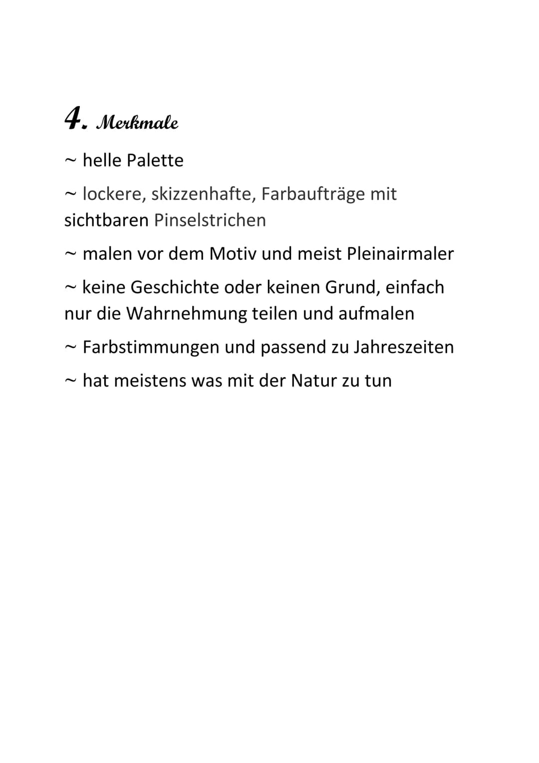 Impressionismus Inhaltsangabe
1.Geschichte des Impressionismus
2. Die Ausbreitung der Kunstepoche
3. Die Malerei und die Bedeutung
4. Merkma