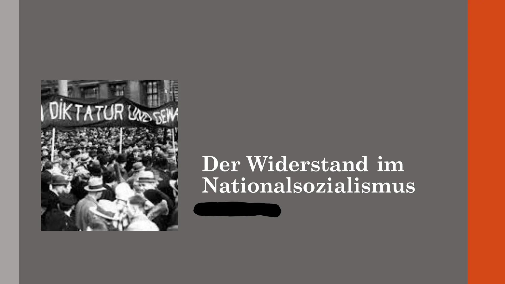 DIKTATUREN
Der Widerstand im
Nationalsozialismus Inhaltsverzeichnis
1. Grundaussage
2. Wie gewann Hitler solch großen Zuspruch vom deutschen