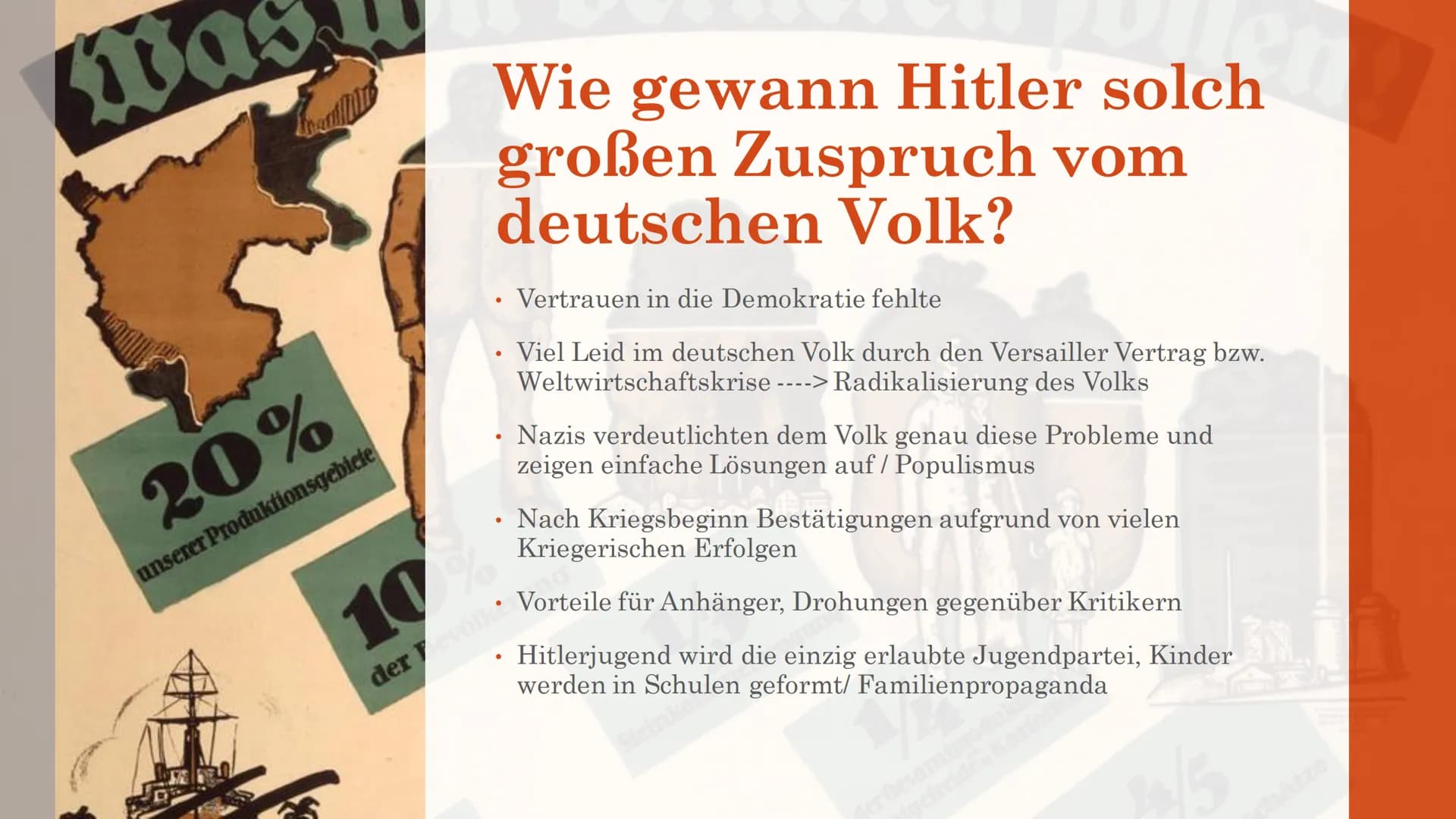 DIKTATUREN
Der Widerstand im
Nationalsozialismus Inhaltsverzeichnis
1. Grundaussage
2. Wie gewann Hitler solch großen Zuspruch vom deutschen