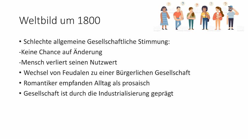 
<h2 id="einordnungderepoche">Einordnung der Epoche</h2>
<p>Die Romantik war eine bedeutende Epoche in der deutschen Literaturgeschichte und