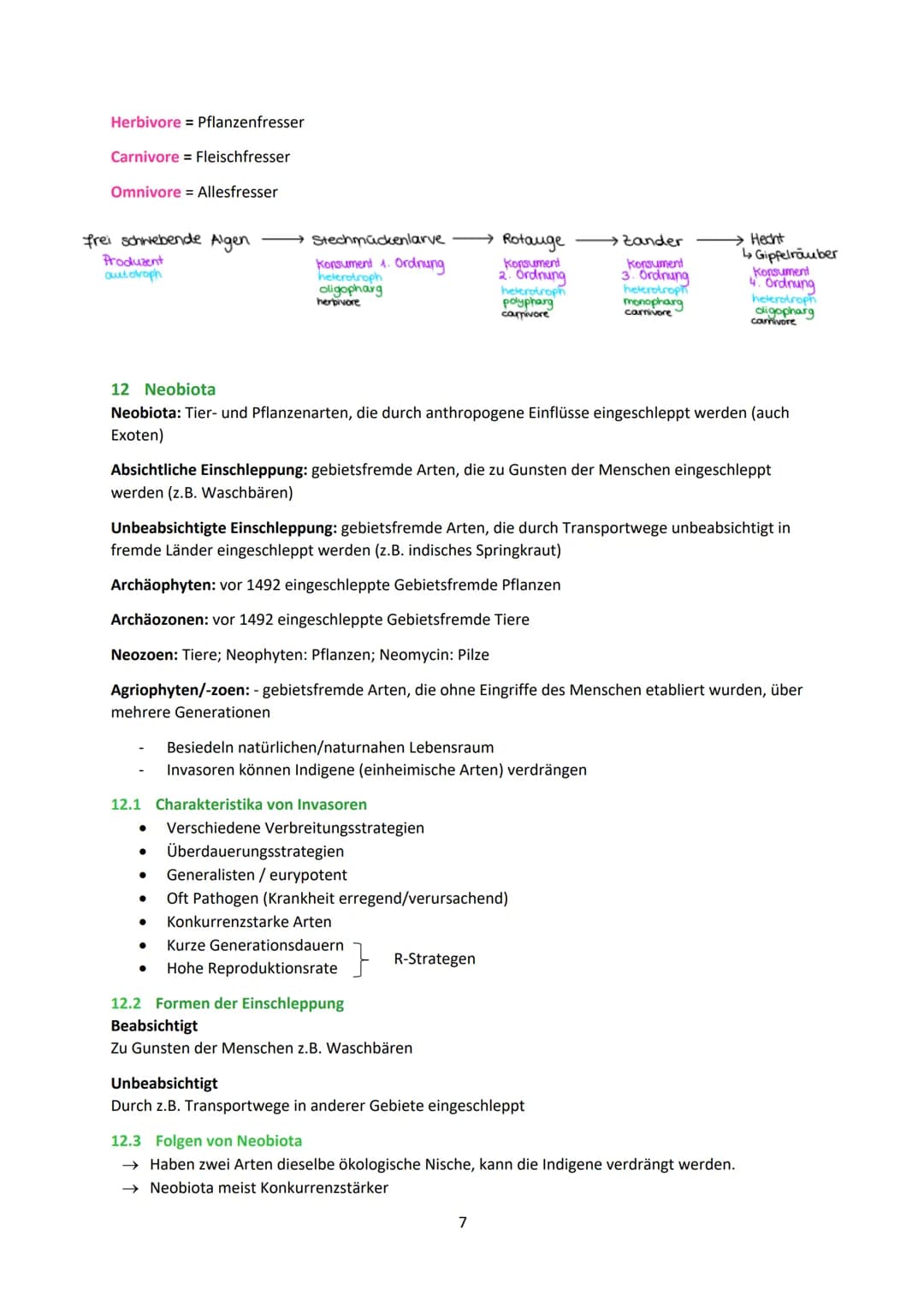 Ökologie
0 Allgemein
0.1 Ökosystem
Komplexes Netz von Wechselwirkungen zwischen den Faktoren eines Biotops und der Biozönose, die
dieses Bio