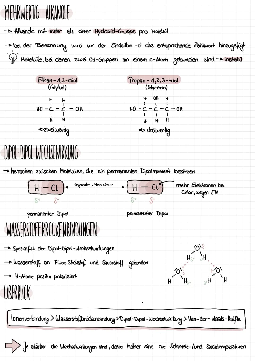 Q1.Z ALKANOLE UND
CARBONYLVERBINDUNGEN
ALKANOLE
Alkanole sind organische Verbindnungen, die eine oder mehrere Hydroxid-Gruppen in ihren Mole