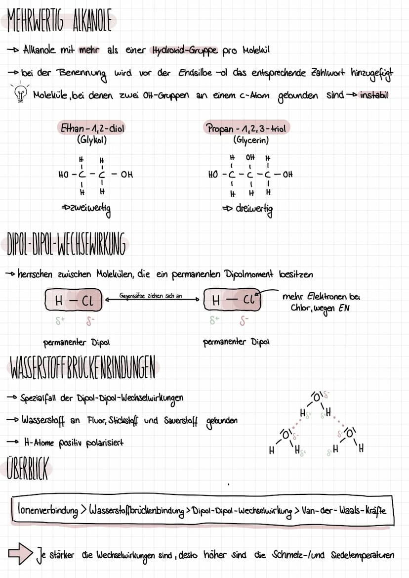 Q1.Z ALKANOLE UND
CARBONYLVERBINDUNGEN
ALKANOLE
Alkanole sind organische Verbindnungen, die eine oder mehrere Hydroxid-Gruppen in ihren Mole