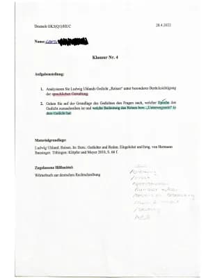 Know Gedichtklausur Q1 thumbnail