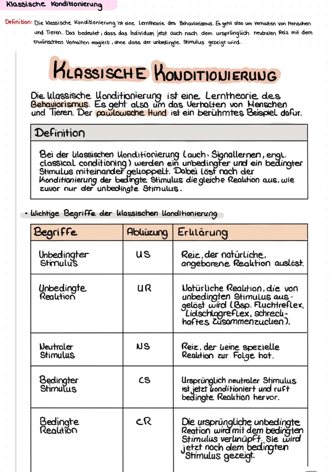 papsy.
Richtung der Psychologie II
LERNEN - Die Fähigkeit zum Lemen ist für den Menschen überlebenswichtig -
Definition: Die Psychologie det