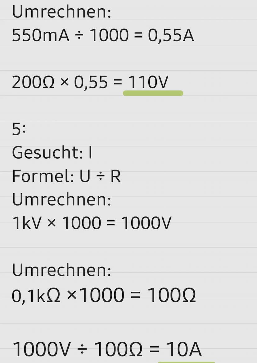 Das Ohmsche Gesetz
U =
R =
| =
URI
Bedeutung Einheit
Spannung
V
Wiederstand
Q Ω
Stromstärke = A
Einheiten Abkürzung/ Voller name
V=
Ω =
A =

