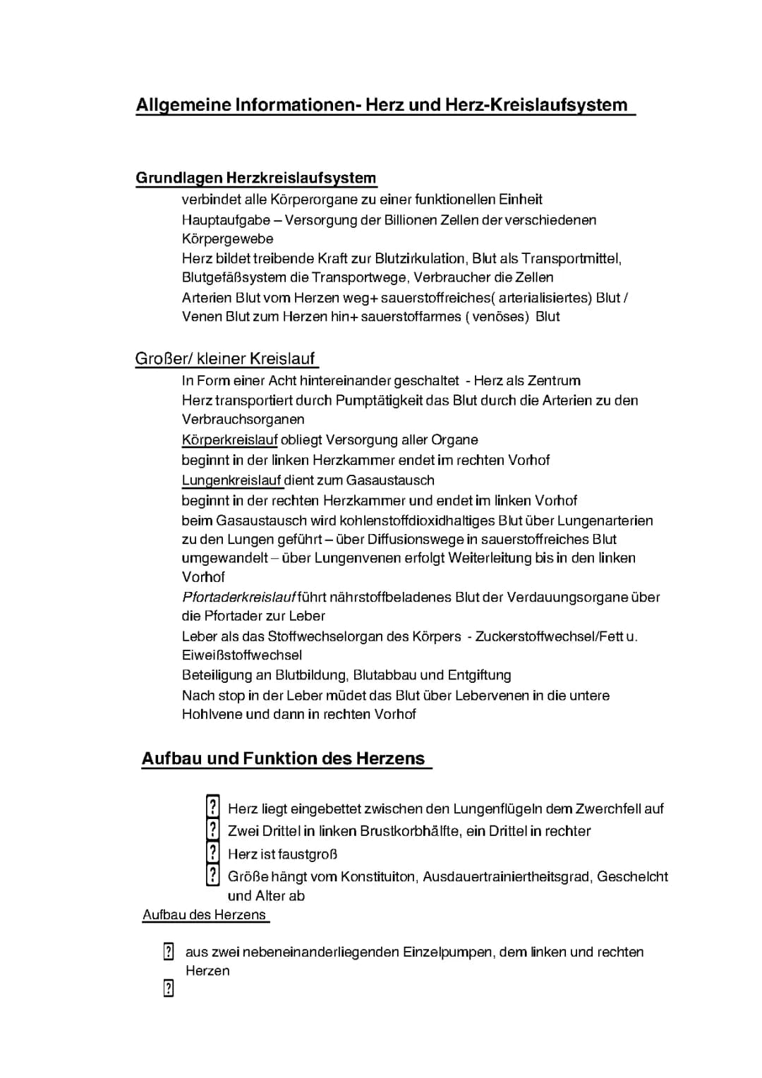 Herz- und Herzkreislaufsystem 
